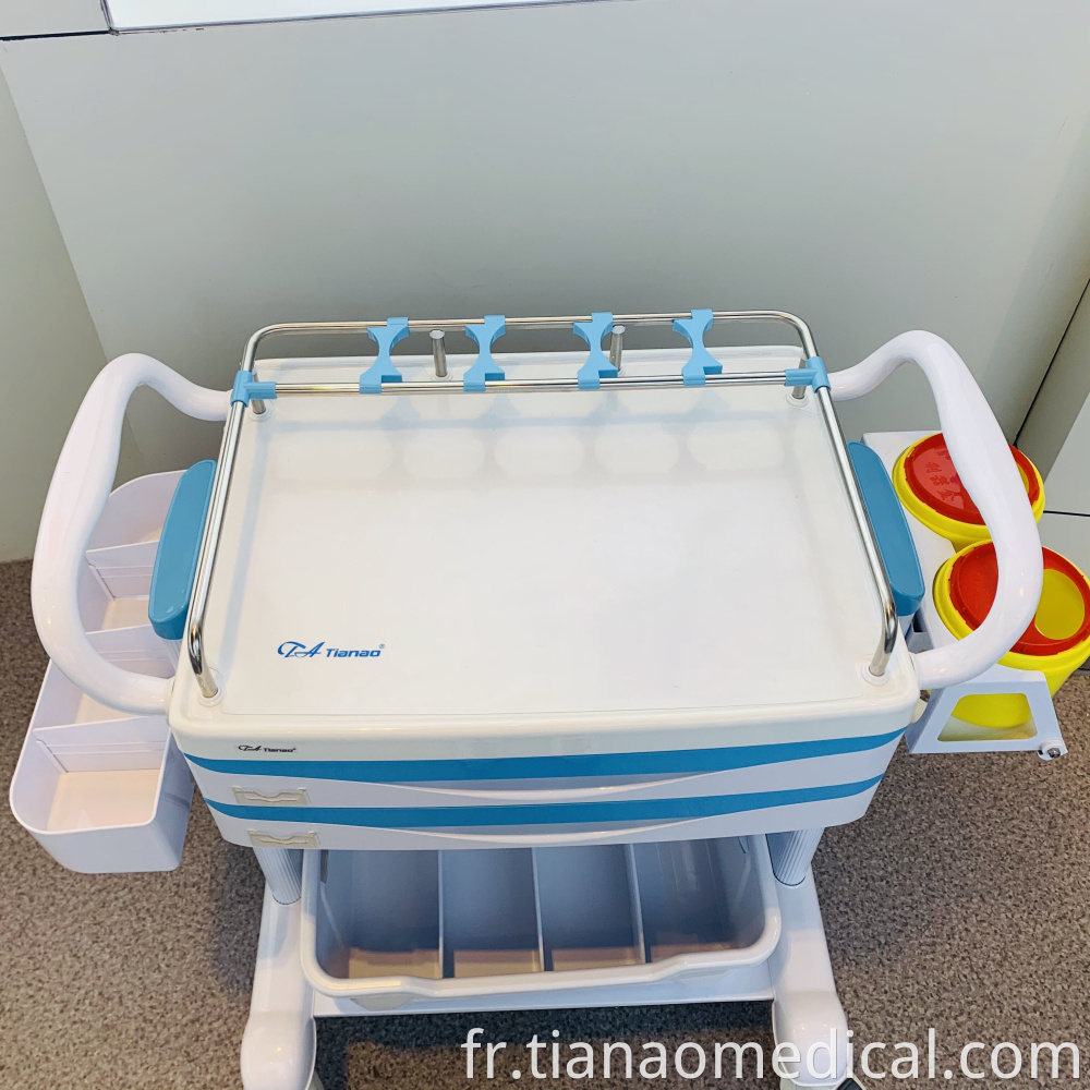 Hospital Steel ABS Treatment Trolley Cart